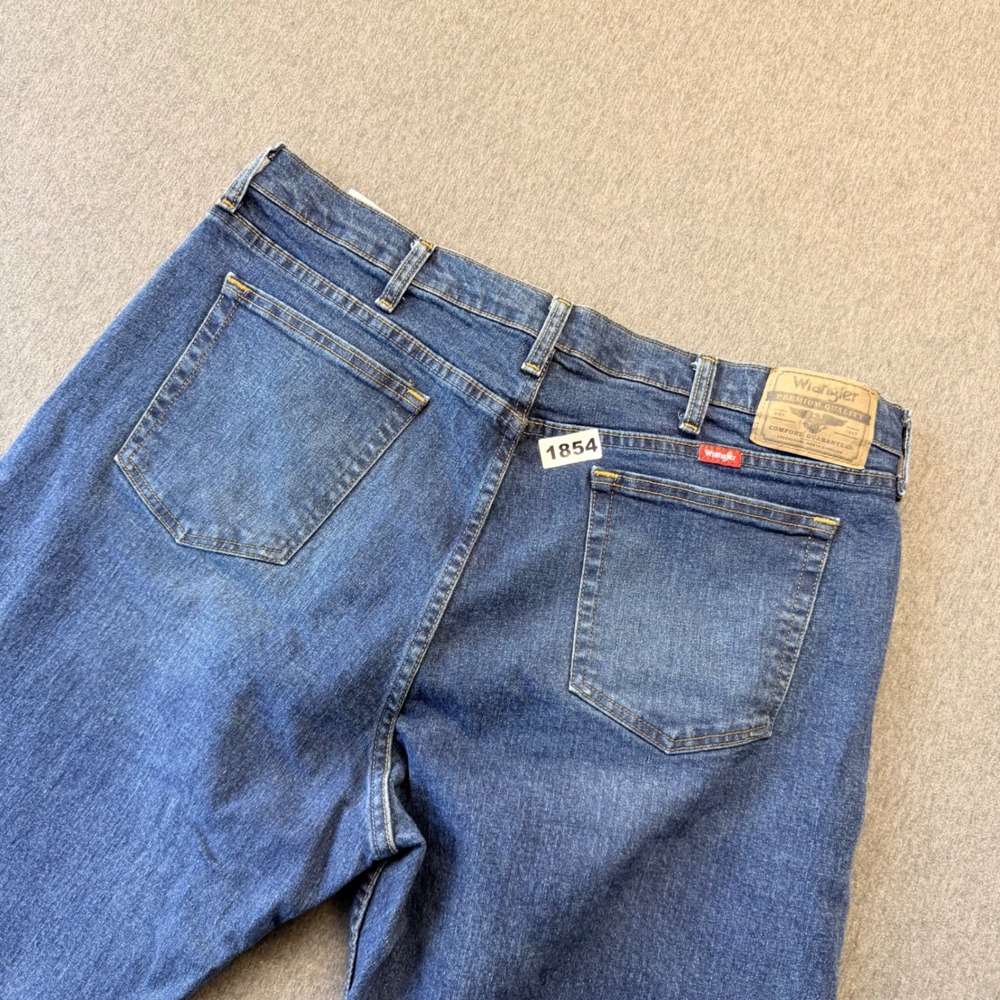 Wrangler Premium Quality Mens Straight Leg Jeans Blue 38x34 97FXWXD